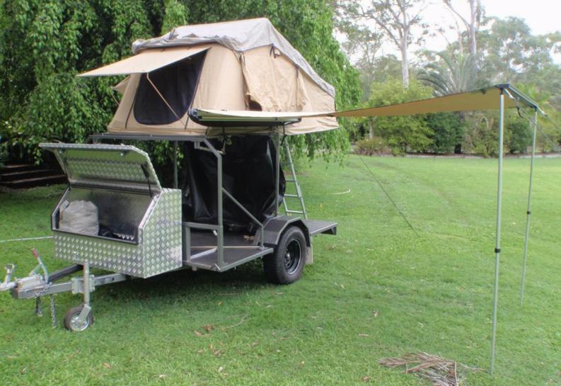 DIY Camping Trailer Compact Trailer with Racks